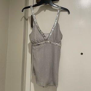 Guess glittery silver tank top - Brand NEW - size medium